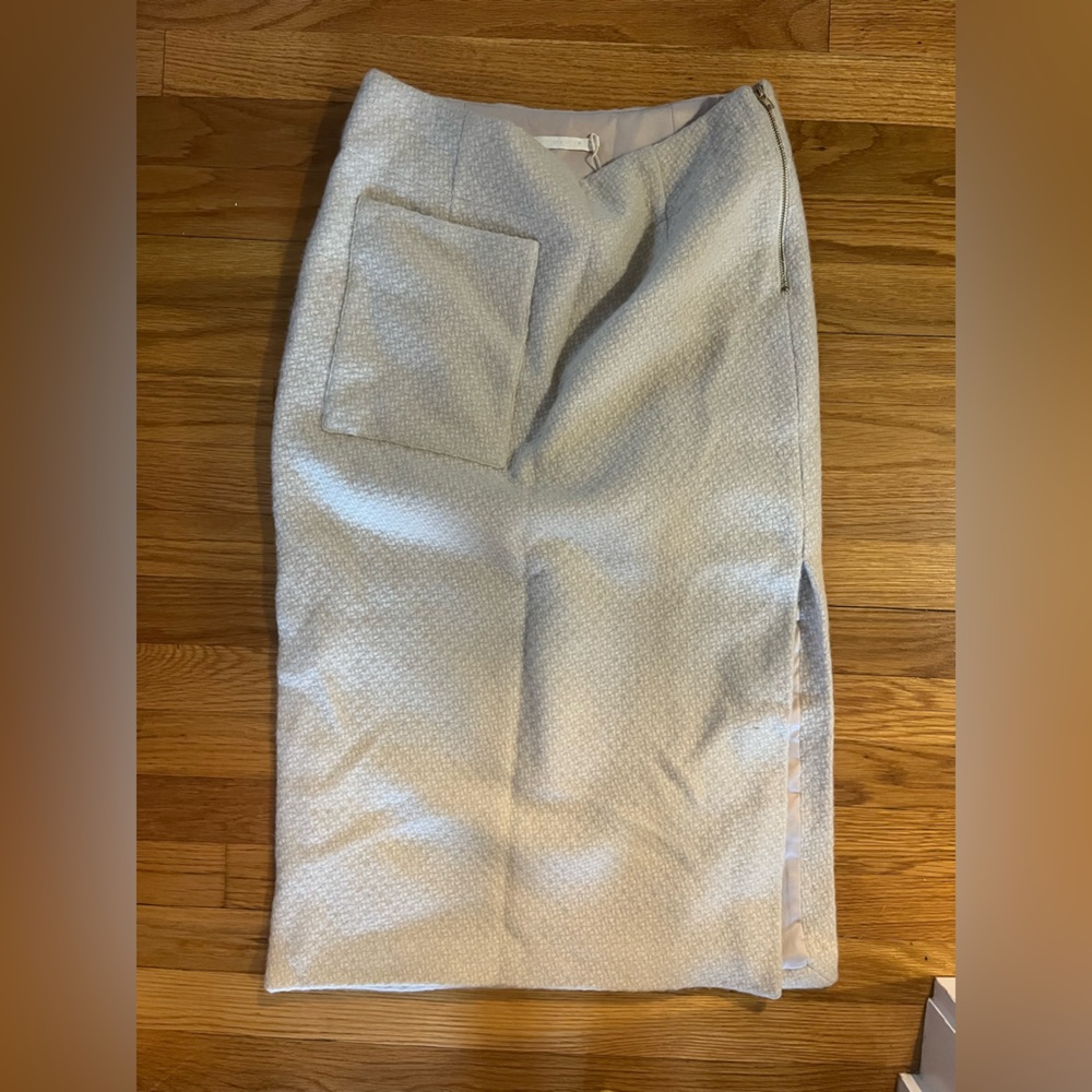 M. Martin Cream Column Skirt